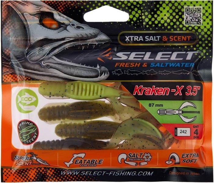 Силикон Select Kraken-X 3.5" #242 (4 шт/уп) 1870.73.15 фото
