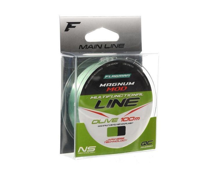 Жилка Flagman Magnum Mod Main Line Olive 100м 0.30мм MMLO10030 фото