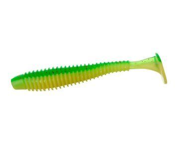 Виброхвост Flagman Mystic Fish Fat 3.8" #1527 Lime/Lime Chartreuse FMFF38-1527 фото