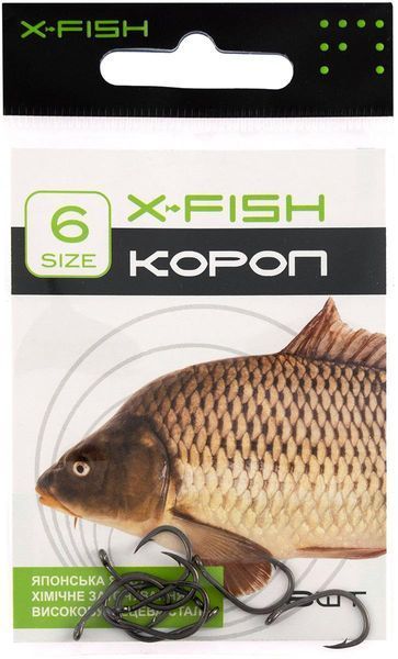 Гачок X-Fish Короп #6 (8 шт/уп) 1917.03.55 фото