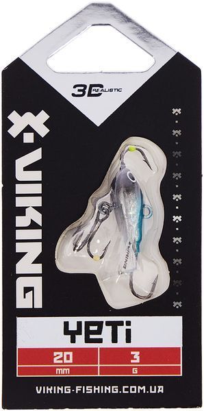 Балансир Viking Fishing Yeti Ice Jig 20mm 3.0g #3 Light Blue Glam 1919.01.61 фото