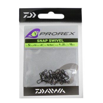 Вертлюжок с застежкой Daiwa Prorex Snap Swivel S 9kg 10pcs (15408-100) 15408-100 фото
