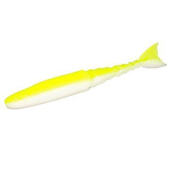 Плавальний силікон ZMAN Chattershad 4.5" 4 pc #Chartreuse/White (CSH45-389PK4) CSH45-389PK4 фото
