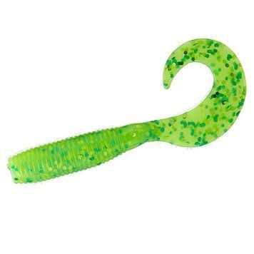 Силикон Gary Yamamoto Single Tail Grub 4" 20pc #Chartreuse With Chartreuse And Large Green (40-20-169) 40-20-169 фото