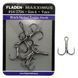 Тройник Fladen Maxximus Black Nickel Treble Hooks 1/0 3pc (14-37100) 14-37100 фото 4