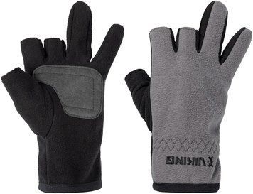 Перчатки Viking Fishing Ice Master Gloves M (fleece) 3 cut finger ц:grey-graphite 1919.05.63 фото