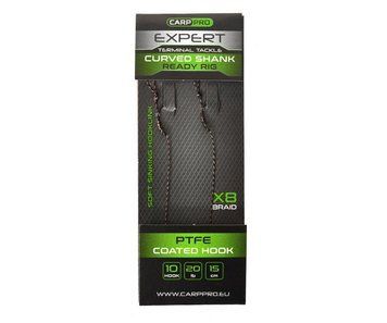 Готовий повідець Carp Pro 15см Sinking Braid 25 lb x8 PTFE Curved Shank №6 CP258-CS062 фото