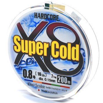 Шнур Duel Hardcore Super Cold X8 200m 5Color 12kg 0.19mm #1.2 (H3973) H3973 фото