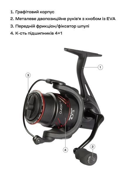 Катушка Brain Classic SE 3000S 4+1BB 1858.52.12 фото