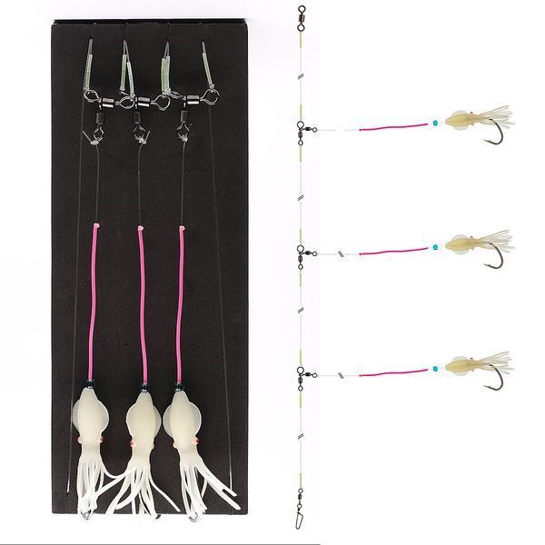 Монтаж Daiwa Grand Wave Deadbait Rig 300cm 0.7/0.8mm #5/0 White (16517-255) 16517-255 фото