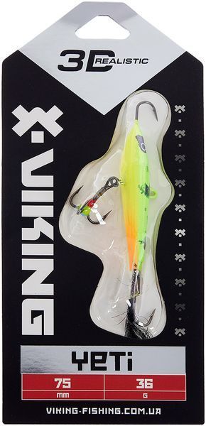 Балансир Viking Fishing Yeti Ice Jig 75mm 36.0g #5 Acid 1919.02.43 фото