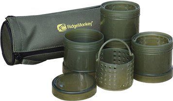 Емкость RidgeMonkey Modular Hookbait Pots набор 4 емкости и чехол 9168.00.27 фото