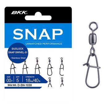 Застежка с вертлюгом BKK Duolock Snap Swivel-51 #1 (D-SN-1032) D-SN-1032 фото