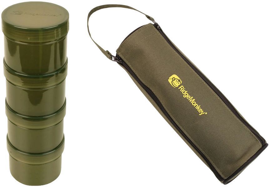 Емкость RidgeMonkey Modular Hookbait Pots набор 4 емкости и чехол 9168.00.27 фото