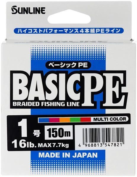 Шнур Sunline Basic PE 150m (Multi Color) #1.0/0.171mm 16lb/7.7kg 1658.11.66 фото
