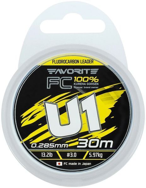 Флюорокарбон Favorite U1 FC 30m #3.0/0.285mm 13.2lb/5.97kg 1693.12.14 фото