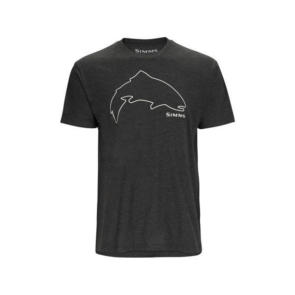 Футболка Simms Trout Outline T-Shirt Charcoal Heather XL (13519-086-50) 13519-086-50 фото