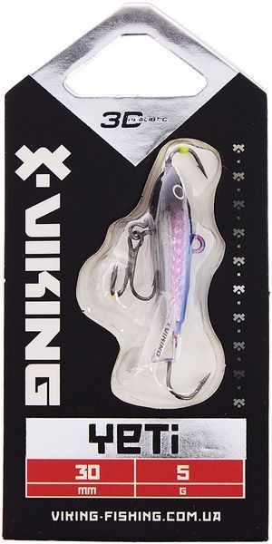 Балансир Viking Fishing Yeti Ice Jig 30mm 5.0g #1 Blue Glam 1919.01.75 фото