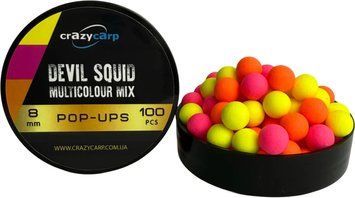 Бойлы Crazy Carp Multicolour Pop-Ups 8mm Devil Squid (100шт/уп) 1350.00.19 фото