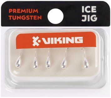 Мормышка вольфрамовая Viking Fishing Drop 0.46g 3mm Silver (5шт) 1919.03.68 фото