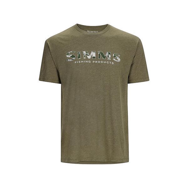 Футболка Simms Logo T-shirt RC Dark Clover/Military Heather L (12803-1097-40) 12803-1097-40 фото