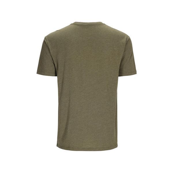 Футболка Simms Logo T-shirt RC Dark Clover/Military Heather L (12803-1097-40) 12803-1097-40 фото