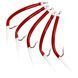 Морской монтаж Fladen Rubber Mac 5pcs size 12/0 Red/White (820-120) 820-120 фото 1