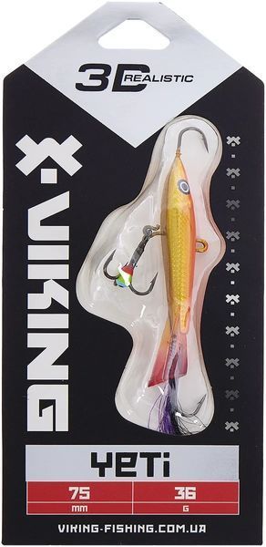 Балансир Viking Fishing Yeti Ice Jig 75mm 36.0g #8 Candle Flame 1919.02.46 фото