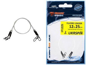 Поводок UKRSPIN Orange Spinning Fluoro Sunline 20см 10кг(20lb)/0.5мм (2шт/уп) 1590.03.18 фото