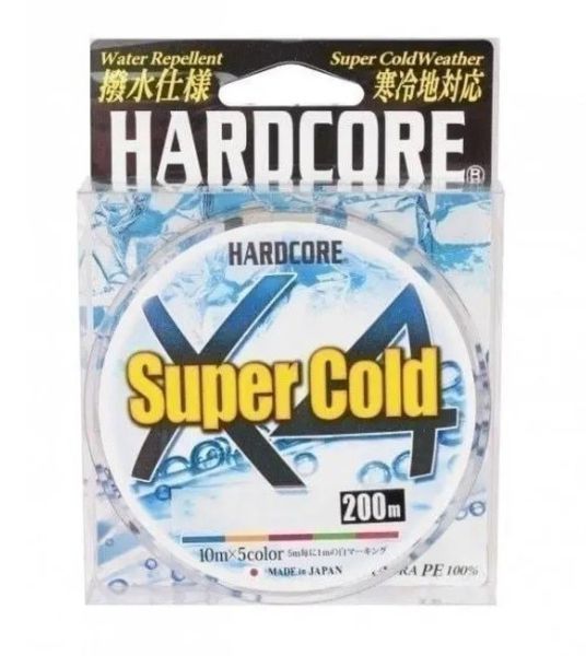 Шнур Duel Hardcore Super Cold X4 200m 5Color 13kg 0.24mm #2.0 (H3969) H3969 фото