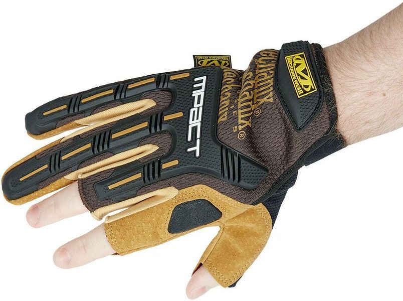 Перчатки Mechanix M-Pact Framer Leather. L. Brown 754.00.17 фото