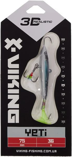 Балансир Viking Fishing Yeti Ice Jig 75mm 36.0g #14 Dark Mackerel 1919.02.52 фото