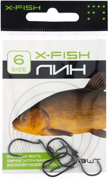 Крючок X-Fish Лин #6 (8 шт/уп) 1917.03.52 фото