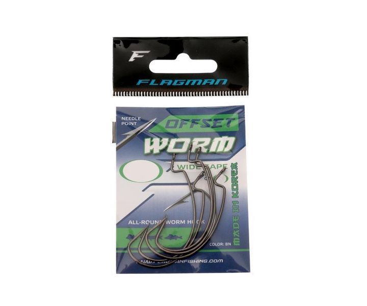 Крючок Flagman Worm Offset №6/0 FWO-6_0 фото