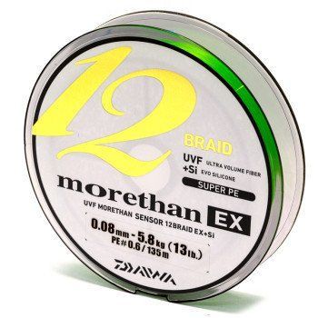 Шнур Daiwa Morethan 12BEX+Si 135m LG 5.8kg 0.08mm #0.6 (12695-008) 12695-008 фото