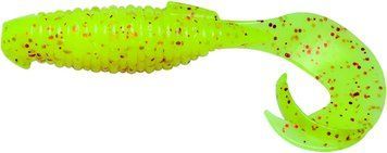 Силикон Keitech Flapper Grub 4" (7 шт/уп) ц:pal#01 chartreuseredflake 1551.09.57 фото