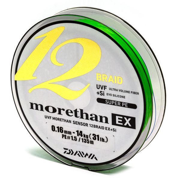 Шнур Daiwa Morethan 12BEX+Si 135m LG 5.8kg 0.08mm #0.6 (12695-008) 12695-008 фото
