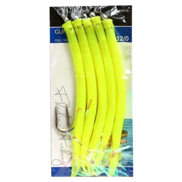 Морський монтаж Fladen Rubber Mac 5pcs size 12/0 Yellow (17-819-120) 17-819-120 фото