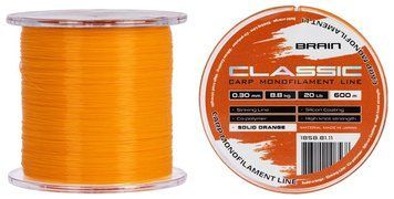 Леска Brain Classic Carp Line (solid orange) 600m 0.30mm 20lb 8.8kg 1858.81.11 фото