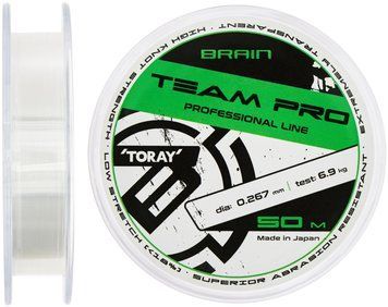 Леска Brain Team Pro 50m (clear) 0.267mm 6.9kg 1858.26.90 фото