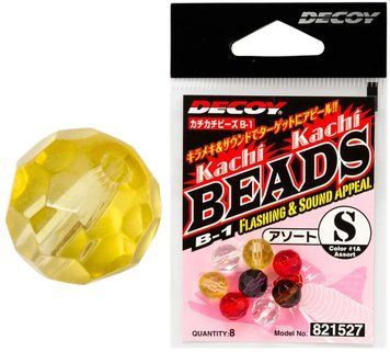 Бусинка Decoy B-1 Kachi-Kachi Beads S (9 шт./пач.) ц: жовтий 1562.04.75 фото