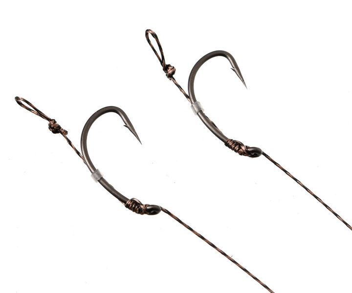 Готовий повідець Carp Pro 15см Sinking Braid 25 lb x8 PTFE Curved Shank №8 CP258-CS082 фото
