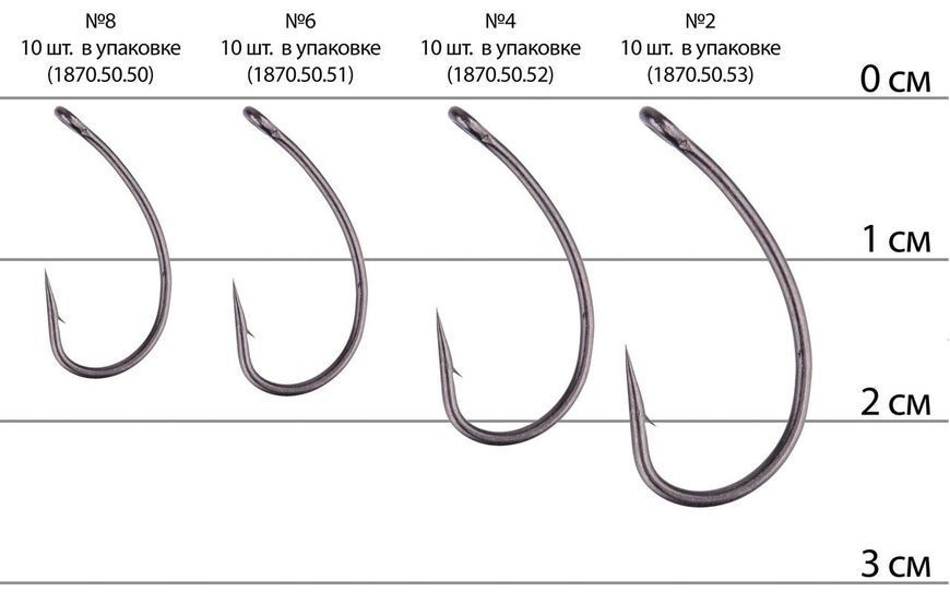 Крючок Select Carp Curve Shank #2 (10 шт/уп) 1870.50.53 фото