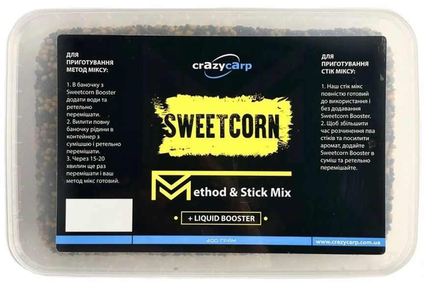 Метод Мікс Crazy Carp Method & Stick Mix Sweetcorn 400г 1350.01.28 фото