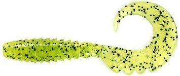 Силикон FishUP Fancy Grub 2" #055 - Chartreuse/Black (10шт/уп) 1862.00.57 фото