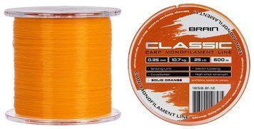 Леска Brain Classic Carp Line (solid orange) 600m 0.35mm 25lb 10.7kg 1858.81.12 фото