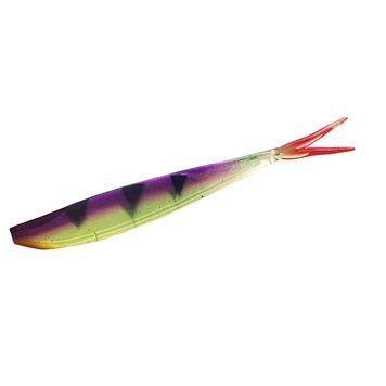 Силикон Big Bite Baits Slim Minnow Painted 4" 6pc #Purple Perch (2317414) 2317414 фото