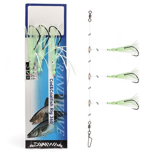 Монтаж Daiwa Grand Wave Cod & Pollack Rig 135cm 0.6/0.7mm #5/0 Tricolor (16517-225) 16517-225 фото