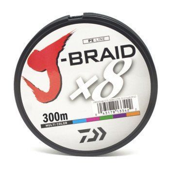 Шнур Daiwa J-Braid X8 300m Multi Color 46.5kg 0.42mm #8.0 (12755-142) 12755-142 фото
