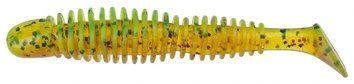 Силикон Reins Bubbring Shad 3" B61 Chart Pepper/Motoroil Red Gold (6 шт/уп.) 1552.07.60 фото